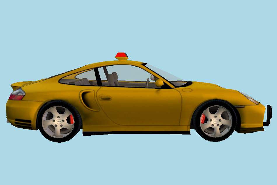 Porsche 911 Police Car 3d model